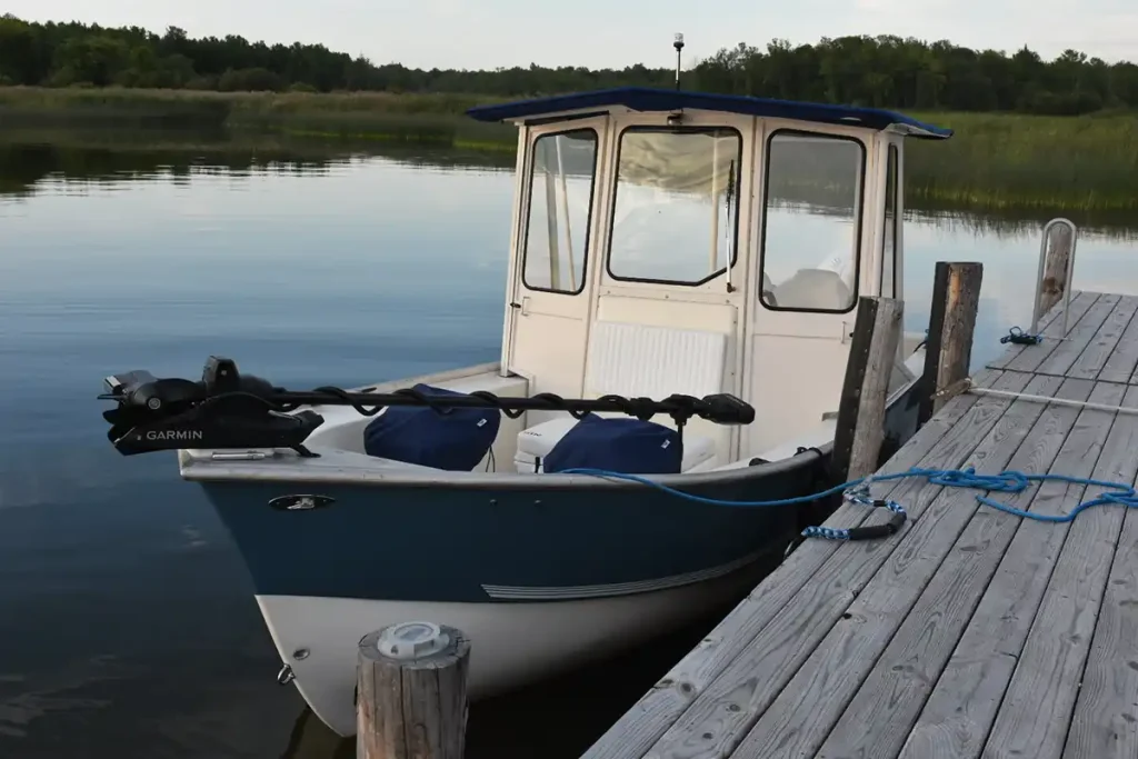 Another shot of the 23' Winnipeg Yawl on the dock.