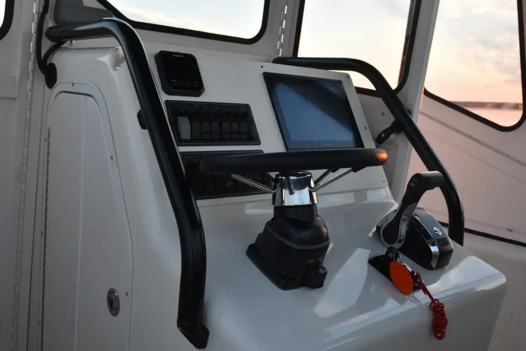 Another shot of the Winnipeg Yawl 23 helm